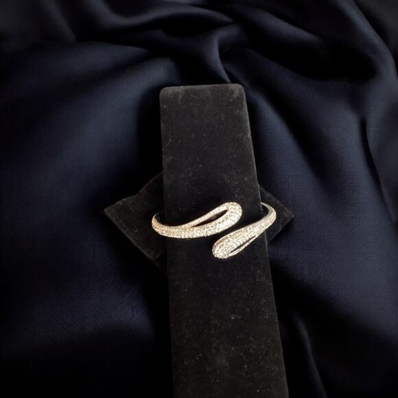 Dextera Rhodium-Plated & Swarovski Crystal Cuff Bangle Bracelet, SAKS FIFTH AVE - Picture 9 of 11